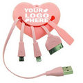 Heart Shaped 4 in 1 Multi Phone Cable